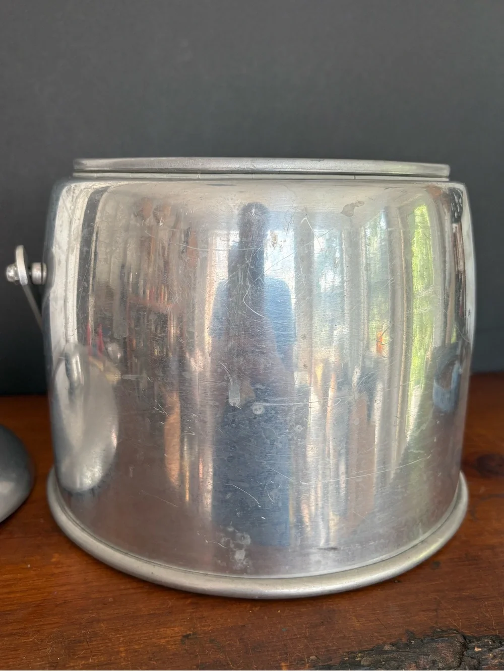 Vintage Kromex Atomic Age Ice Bucket- Mid Century Modern Space Race Aesthetic